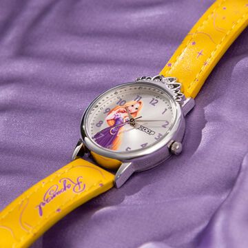 Zoop By Titan Disney Princess Quartz Analog Silver Dial Leather Strap Watch For Kids